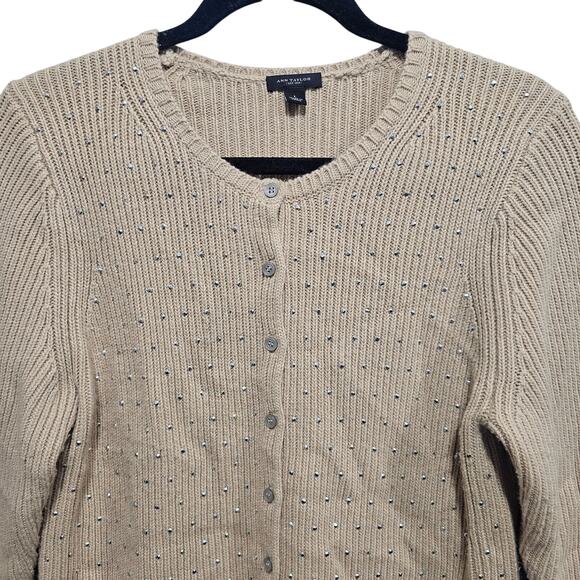 Ann Taylor Women's Modal Wool Cashmere Blend Button Up Cardigan Size Large - Picture 2 of 9